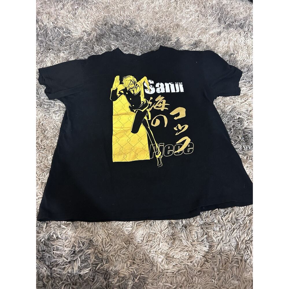 One Piece Anime Sanji Tonal Name Double Sided T-shirt Size: Large